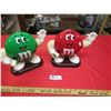 Image 1 : Two Vintage M&M Candy dispensers Red and green