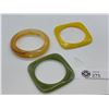 Image 1 : 3 Vintage Plastic braclets possibly bakelite