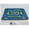 Image 2 : 1973 Bc Municipal License Plate