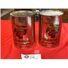 Image 1 : Two Vintage 1960's Slick 50 Court oil cans one full one empty
