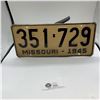 Image 1 : Hard to find 1945 Missouri License plate good shape