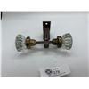 Image 2 : Antique crystal doorknob set complete