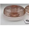 Image 2 : Very nic epair of 1930's depression glass candle holders