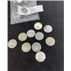 Image 2 : 10 vintage nickes including two victory nickels