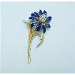 A fine French 18 kt. yellow gold and di