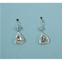 A pair of 18 kt. white gold and diamond