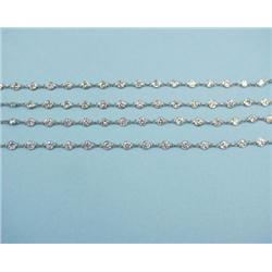 A Belle Epoque style 32" long platinum 