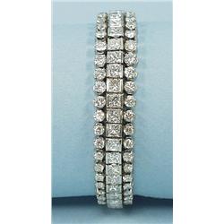 A hand made lady's platinum and diamond