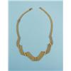 Image 1 : An unusal 1940's 18 kt. gold mesh neckl