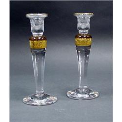 MOSER - A decorative pair of crystal ca