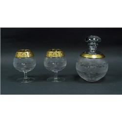 MOSER - A fine 3 piece cut crystal bran