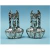 Image 1 : ART NOUVEAU - A pair of silver plated p