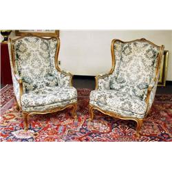 A pair of Louis XV. style carved wood f