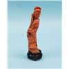 Image 1 : An antique Chinese coral figure of a Qu