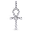 Image 1 : Mens Diamond Ankh Cross Charm Pendant 1/5 Cttw 10kt Yellow Gold