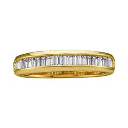 Baguette Diamond Wedding Anniversary Band 1/2 Cttw 14kt Yellow Gold
