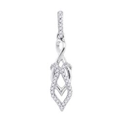Diamond Fashion Pendant 1/10 Cttw 10kt White Gold