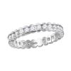 Image 1 : Round Channel-set Diamond Eternity Wedding Band 1.00 Cttw 14kt White Gold