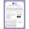 Image 2 : Genuine 17.56 ctw Garnet & Diamond Earrings 14KT Yellow Gold - REF-59R2P