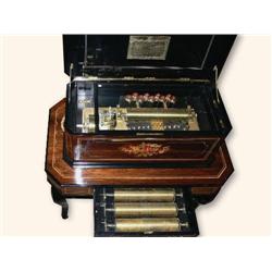 Swiss Cylinder Musical Box with 6 inter