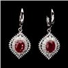 Image 1 : Natural Top Blood Red Ruby Earrings