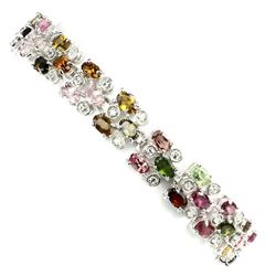 Natural Fancy Tourmaline 76 Ct Bracelet