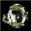 Image 2 : Natural 19x14mm Green Amethyst Ring