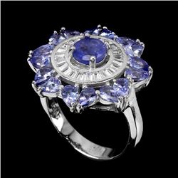 Natural Top Rich Blue Violet Tanzanite Ring