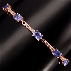 Natural Top Blue Violet Tanzanite Bracelet