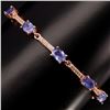 Image 1 : Natural Top Blue Violet Tanzanite Bracelet