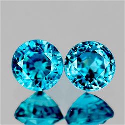 Natural Extreme Brilliancy Blue Zircon Pair [If-VVS]