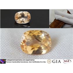 vivid orange Sapphire unheated prime cut GIA 1.16 ct