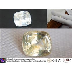 Vivid Pastel Yellow/Silver premium Sapphire 1.37 ct