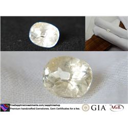 Pastel Yellow premium freehand cut Sapphire,GIA 2.04 ct