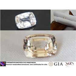 Yellow/Bronze premium handcrafted cut Sapphire 1.30 ct