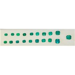 Natural Zambian Emerald 51.84ct 19pcs