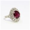Image 3 : 3.24ct Ruby 14K White Gold Ring