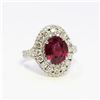 Image 4 : 3.24ct Ruby 14K White Gold Ring