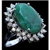 Image 2 : 19.48ct Emerald 14K White Gold Ring