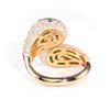 Image 7 : GIA 4.24ct Natural Type A Imperial Jadeite Jade 18K Rose / Yellow Gold Ring