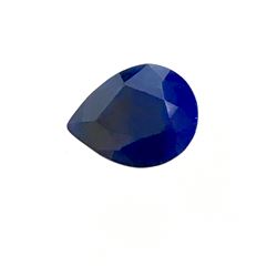 4.5ct Treated Blue Sapphire Pear Shape 10.19x9.8 #BS-774