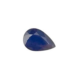 5.0ct Treated Blue Sapphire Pear Shape 12.2x8.2 #BS-806