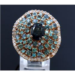 2.55ct green sapphire 18K Rose Gold Ring