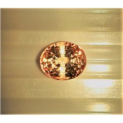6.13ct Natural Ceylon PADPARADSCHA Sapphire No heat VS Quality Very well cut 10.7 Long x 8.9 Wide  x