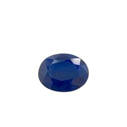6.5ct Treated Blue Sapphire Oval Shape 12.8x10.1 #BS-869