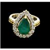 Image 1 : 3.14ct Emerald 14K White Gold Ring