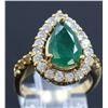 Image 2 : 3.14ct Emerald 14K White Gold Ring
