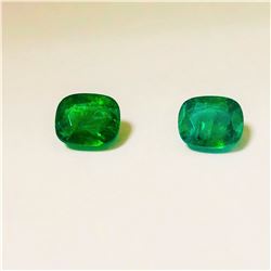 4.68ct Emerald Cushion cut