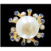 Image 1 : 9mm Pearl 14K Yellow Gold Ring