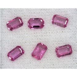 3.28ct emerald Shape Pink Sapphire  Dimension 6x4